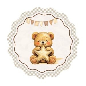 Pack Plato de Sitio "Osito Infantil” x6 unidades